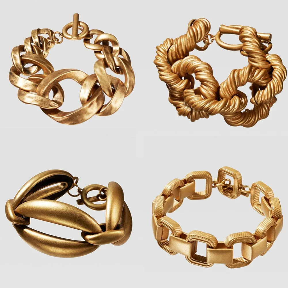 Alloy chain bracelet female exaggerated geometry