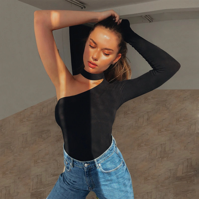 One Shoulder Sexy Bodysuit
