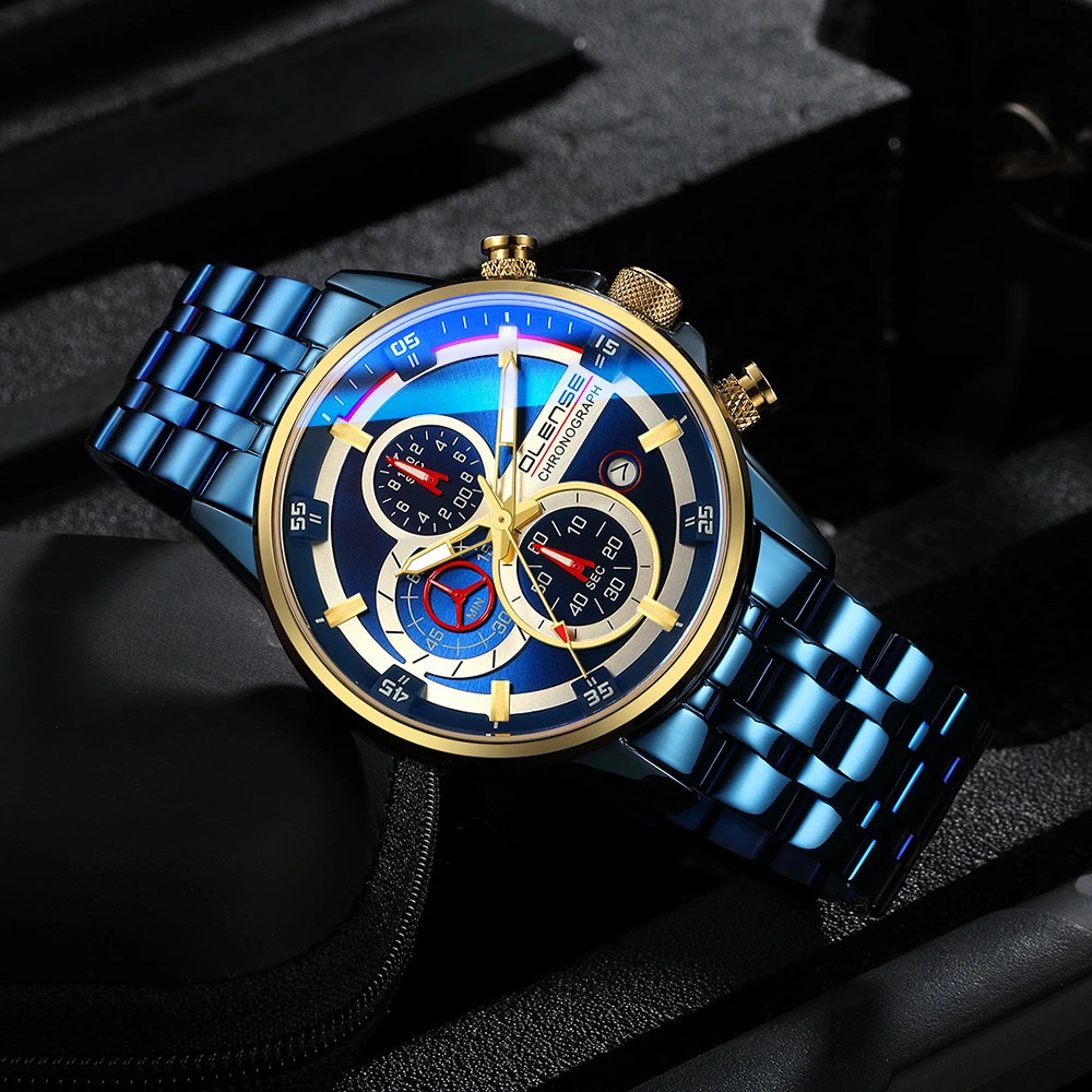 Stainless Steel Quartz Six-hand Fashion Watch
