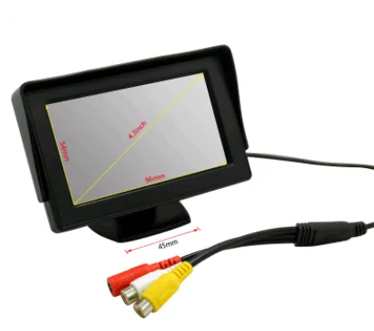 12V-24V 4.3 inch car bracket display Rear view rear display car LCD display