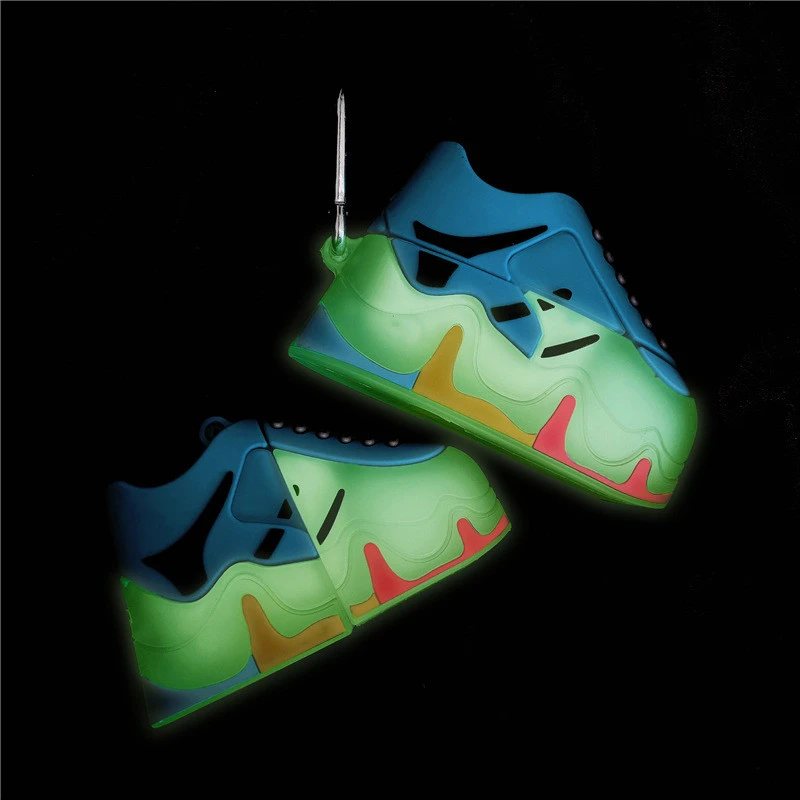 Compatible with Apple, Luminous rainbow sneakers earphone cover
