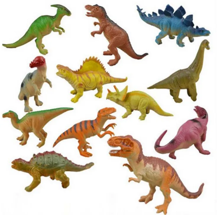 Jurassic bagged simulation soft rubber will be called vocal dinosaur 12 mixed cartoon plastic children's toy model