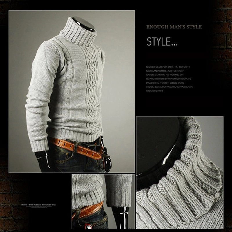 High lapel pullover jacquard sweater