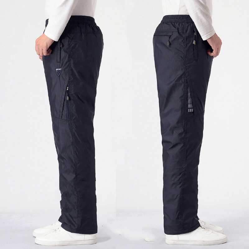 Men's Thickened Plus Velvet Quilted Wind-proof Sports Pants