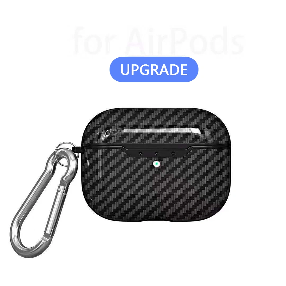 Compatible with Apple, Bluetooth Headset Case Carbon Fiber Pattern Drop