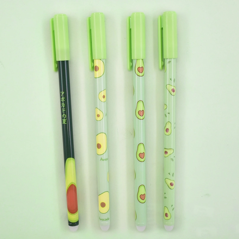 4pcs Gel Pens Avocado black Colored Kawaii Gel-Ink Pens