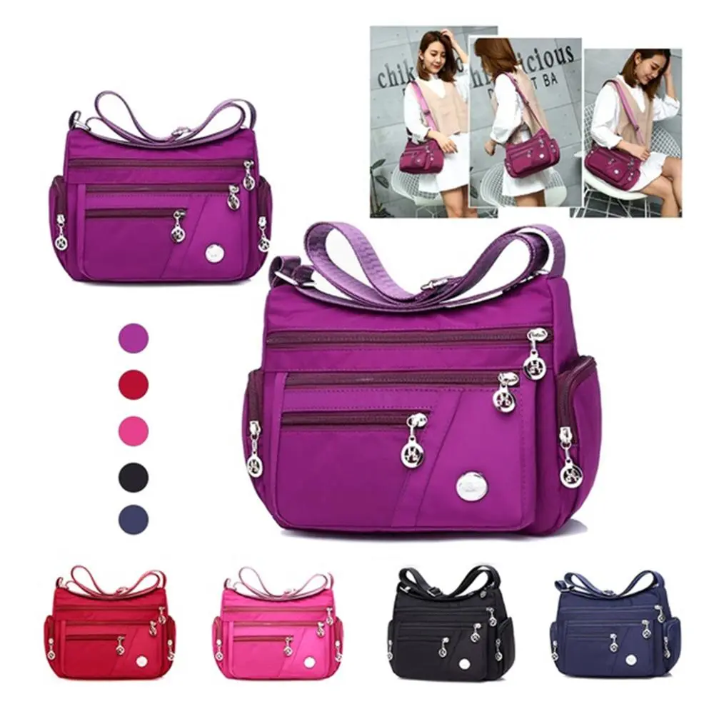 Nylon Multi-Compartment Casual One-Shoulder Messenger Bag