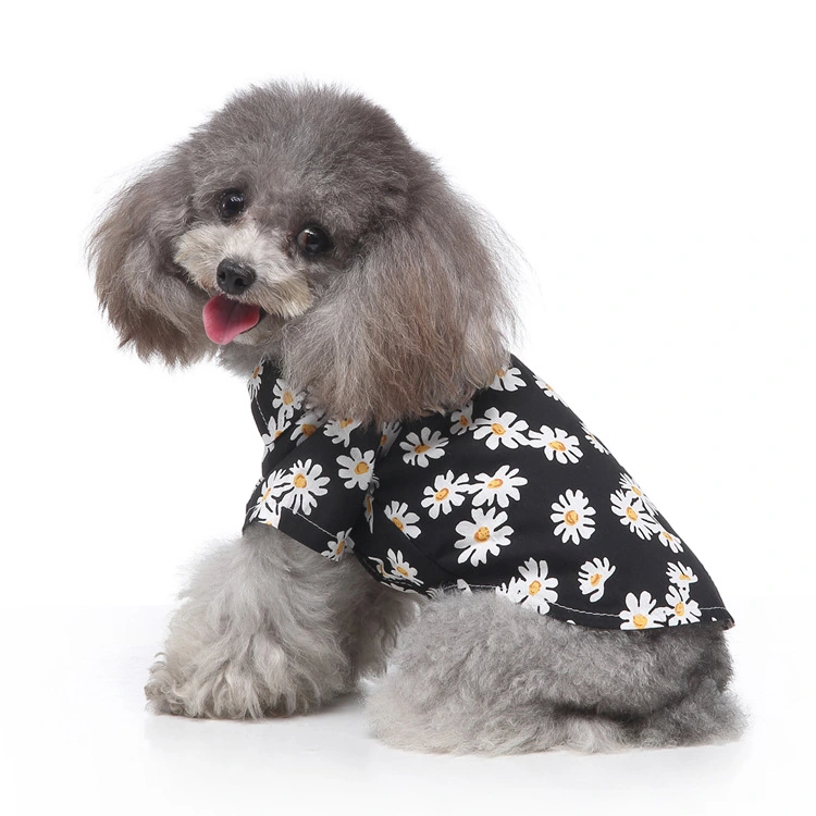 Hawaiian Print Dog Clothes Beach Plaid Shirt