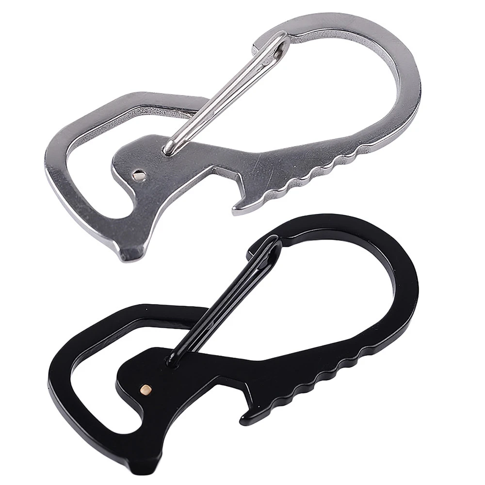 Creative Multifunctional Waist Keychain Stainless Steel Keychain Bottle Opener Carabiner