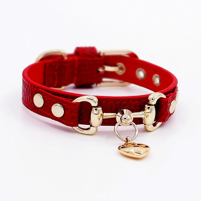 Leather pet collar