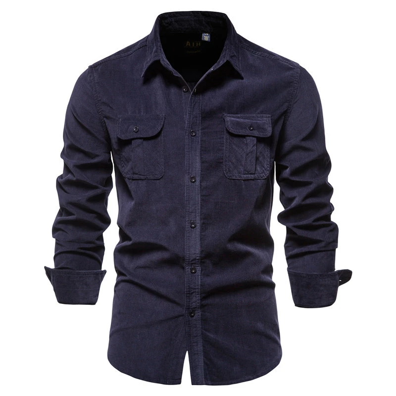 Men's Slim-Fit Cotton Japanese Corduroy Shirt