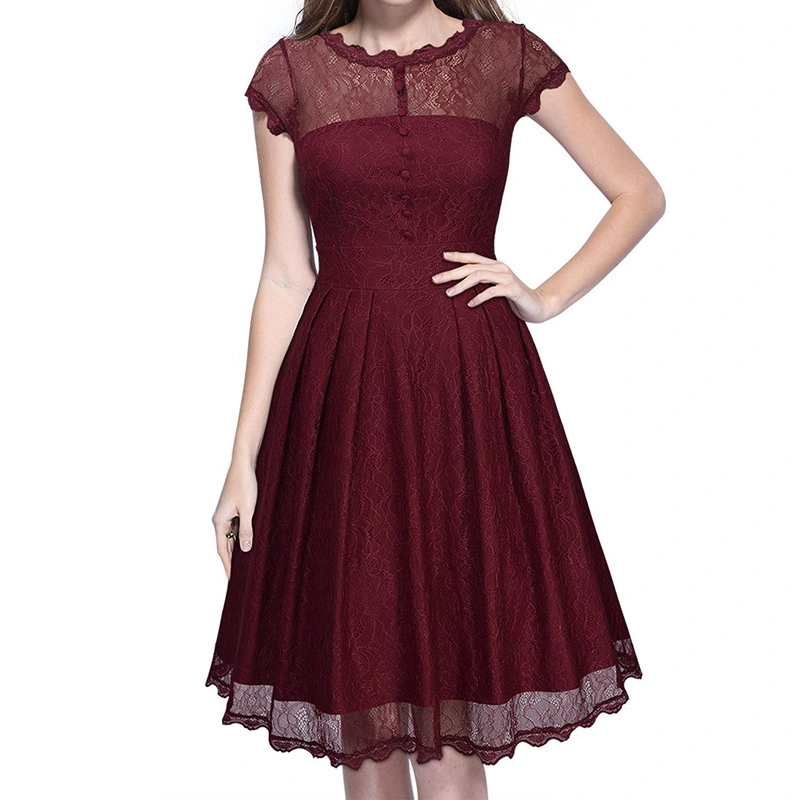 Lace hollow dress