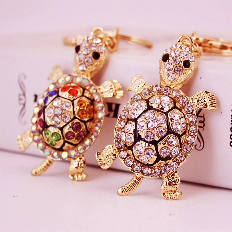 Tortoise car keychain metal pendant