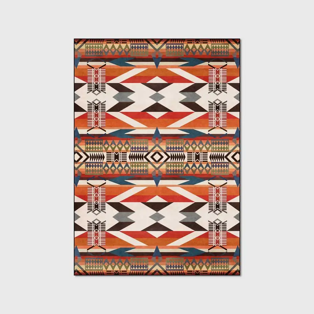 Ethnic Style Living Room Bedroom Bedside Carpet Floor Mats