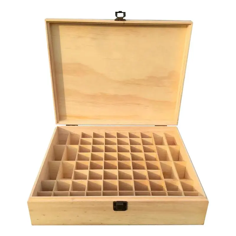 Creative Multi Grid Solid Wood Cosmetic Jewelry Storage Box