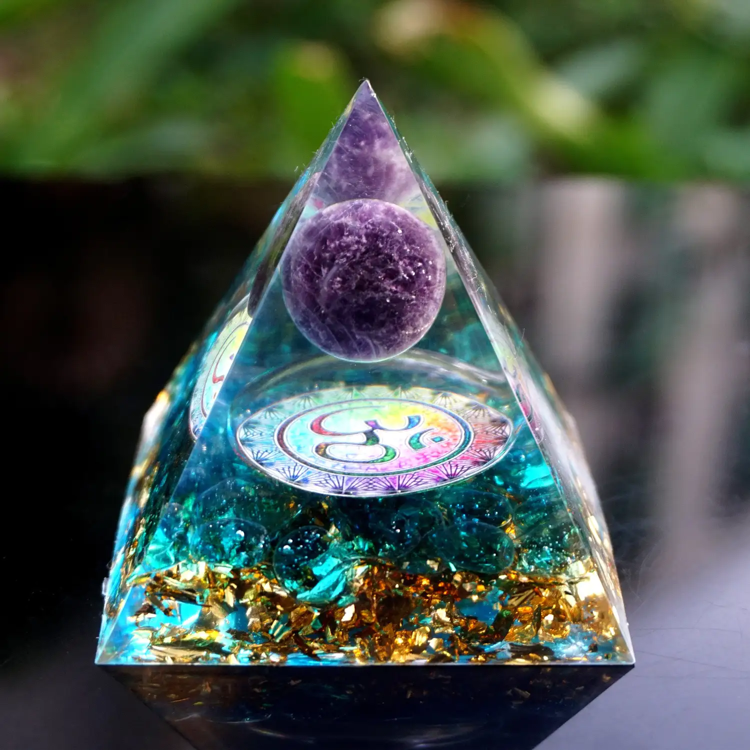 Pyramid Decoration Natural Crystal Gravel Energy Tower