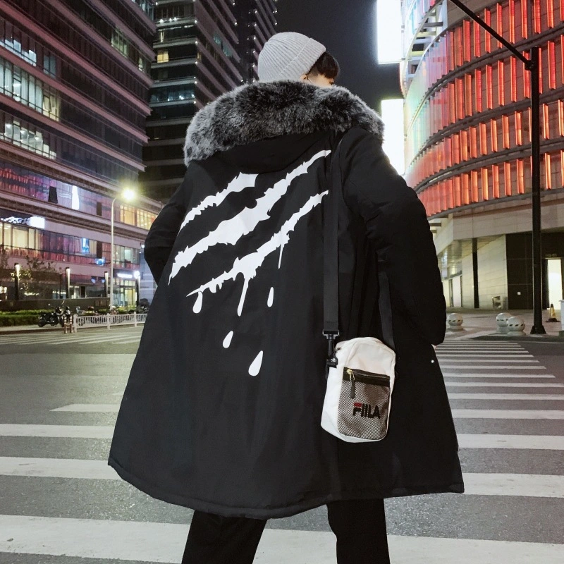 Fur collar coat