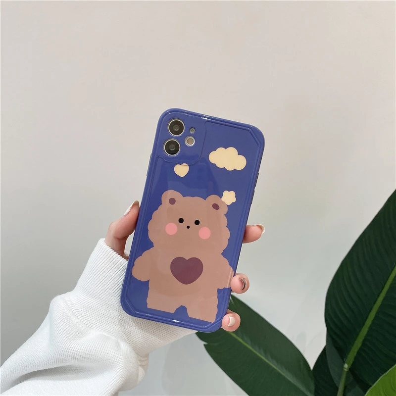 Compatible with Apple, Compatible with Apple , Cartoon Bear IPhone12mini Apple 11Pro Max Mobile Phone Case