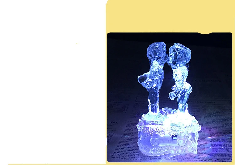 Ring Flashing Crystal Acrylic Colorful Night Light Night Light