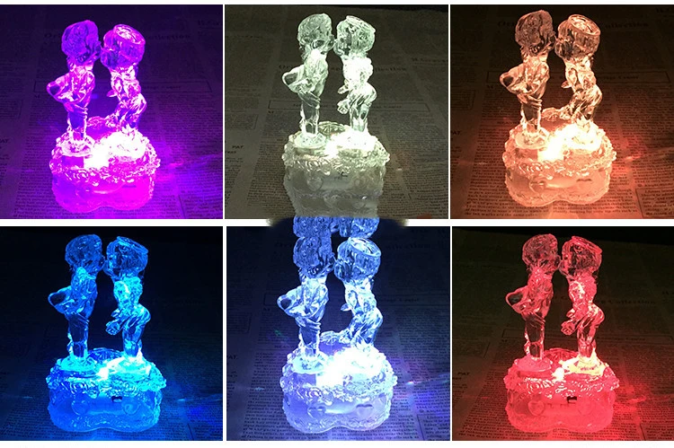 Ring Flashing Crystal Acrylic Colorful Night Light Night Light