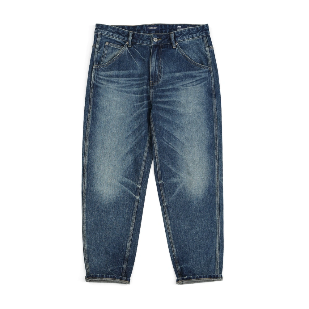 Men's washed cropped jeans