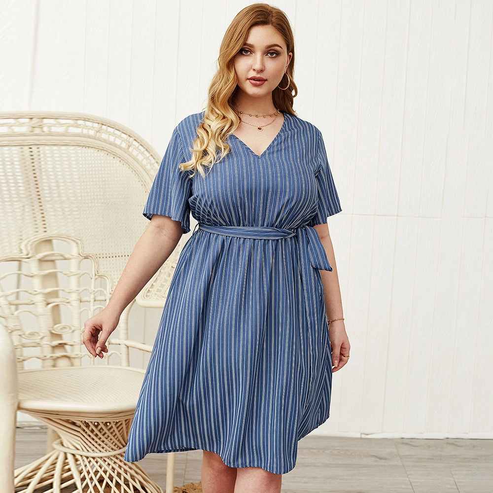 Oversized and skinny striped skirt