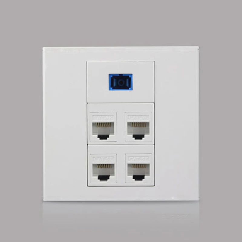 4 Super Five Types Of Free Rj45 Computer Network Port Sc Single Port Optical Fiber Wall Plug-In Panel