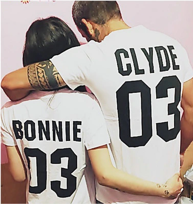 Cotton print couple T-shirt