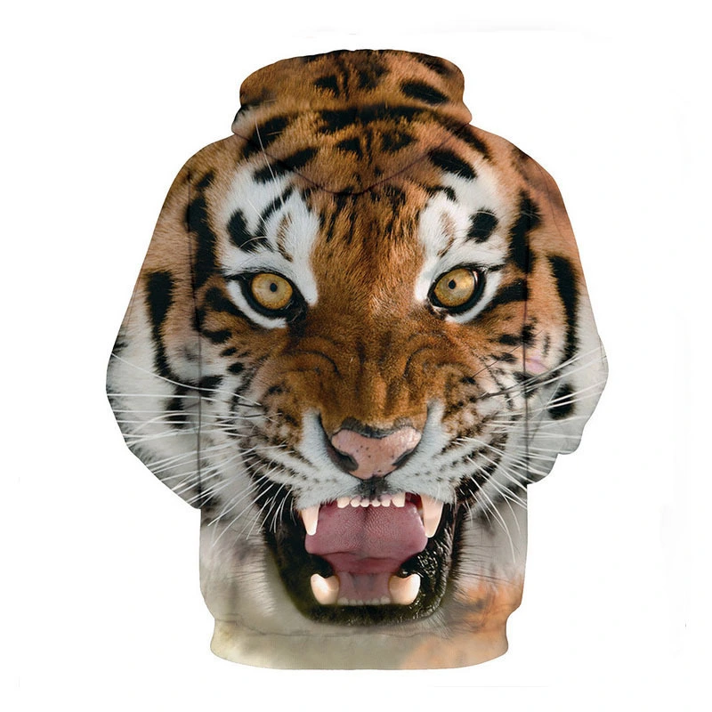 Fashion Tiger 3D Digital Hooded Sweater Baseball Uniform