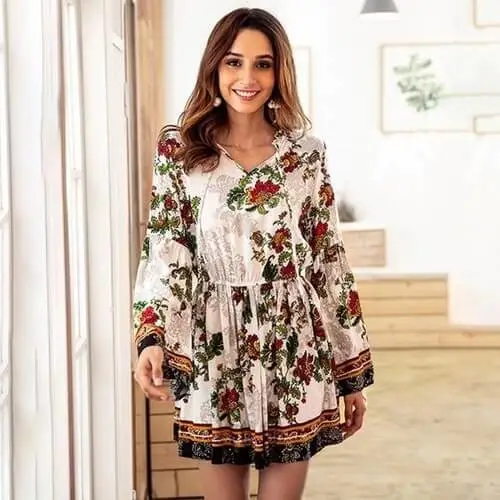 Elastic Waist Mujer Dress
