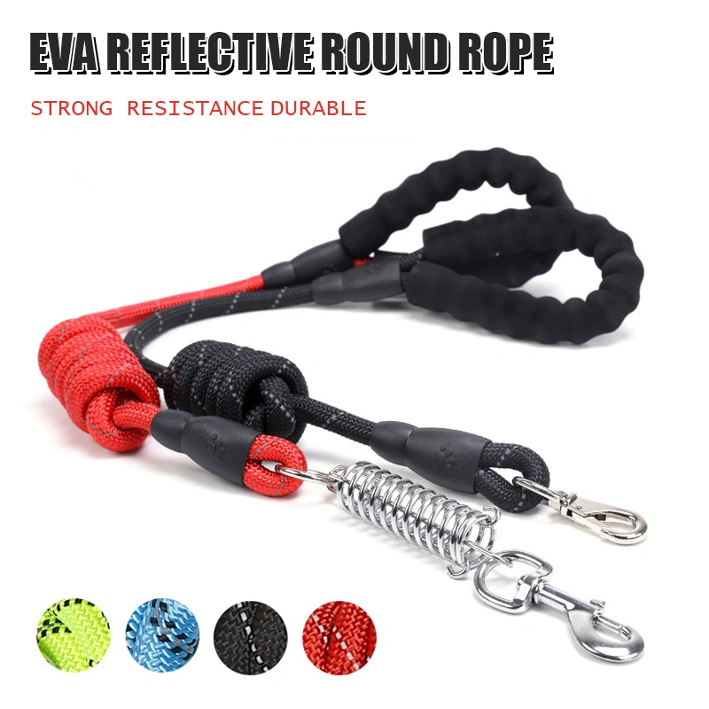 Dog Leash EVA Nylon Reflective Spring Anti- Wash Leash Strong Durable Round Rope Pet Outdoor Products