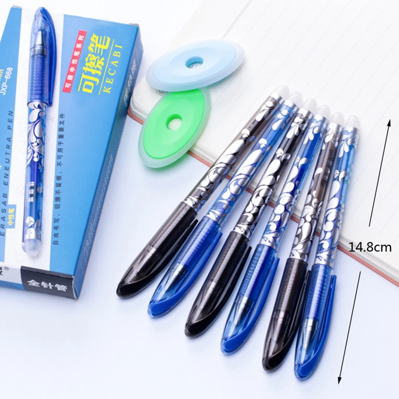 Gel Pen 0.5mm Erasable Pen Wholesale Black Blue Hot and Easy Erasable Water-based Pen