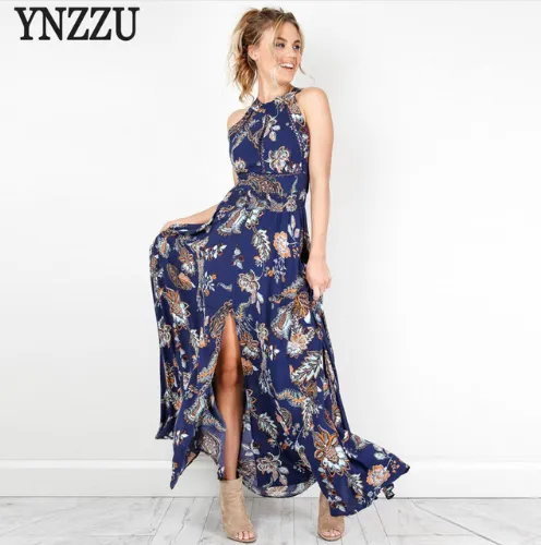 Spring and summer womentheir long dresses
