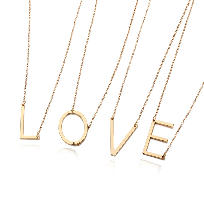 European And American Simple Jewelry Letter Necklace
