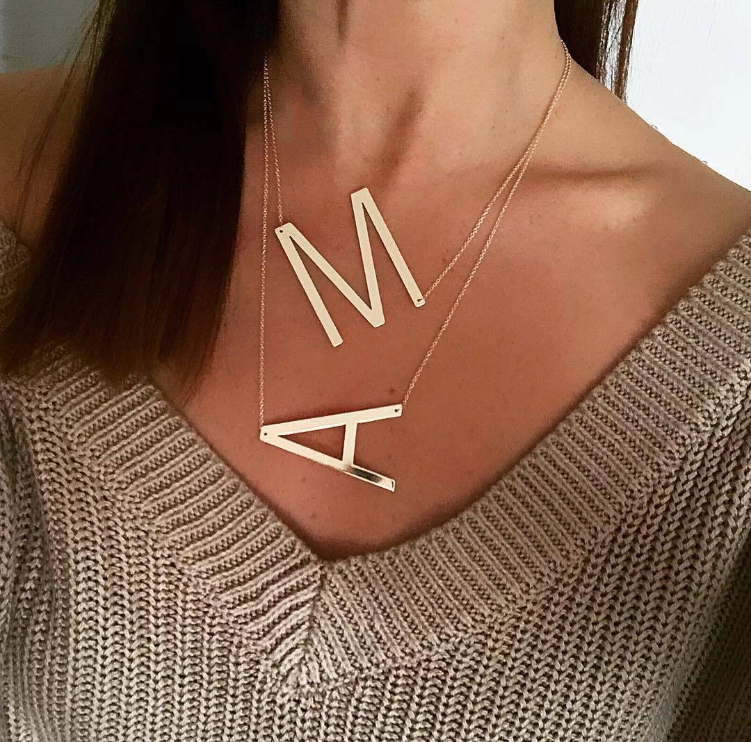 European And American Simple Jewelry Letter Necklace