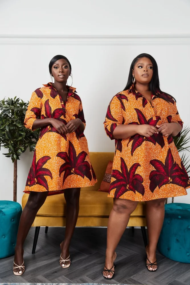 New Fashion Pocket Print Stitching Shirt Plus Size Dress
