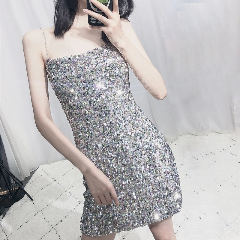 Colorful sequined dress