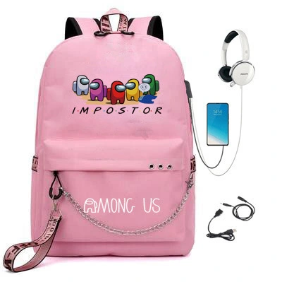 Usb Charging Chain Backpack Student Schoolbag Tide