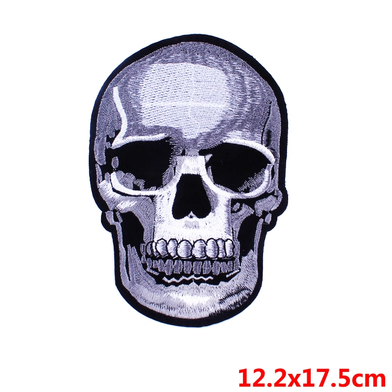 Punk style series skull embroidered cloth sticker