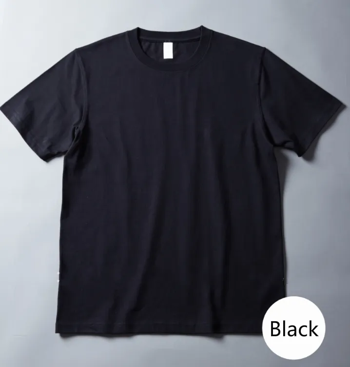 Impervious meat cotton short-sleeved T-shirt base solid color men's white bottoming shirt