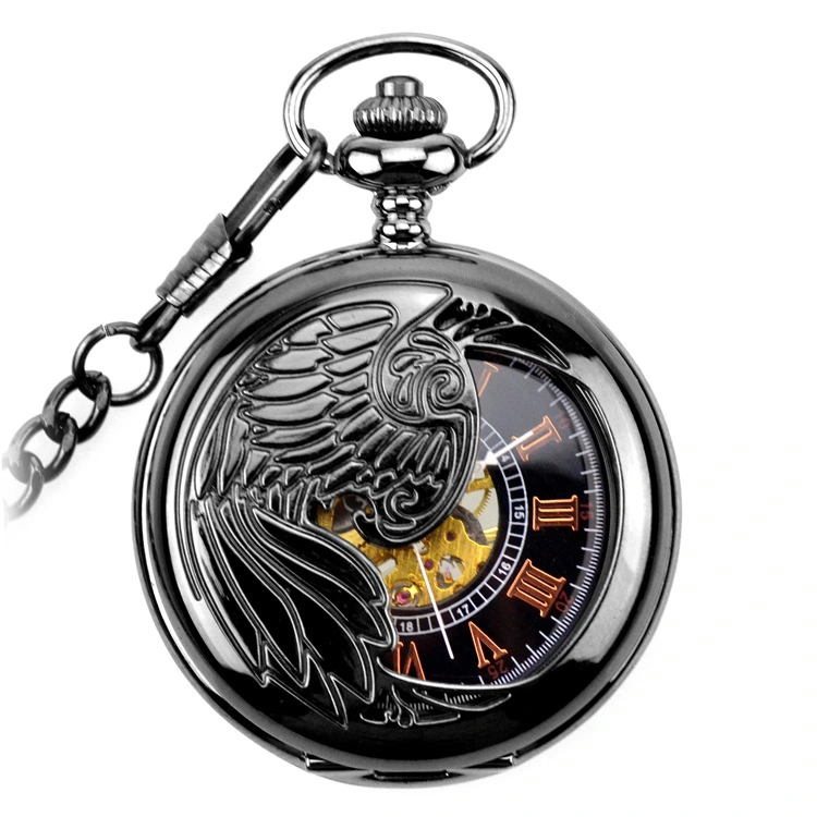 Vintage flip openwork necklace pocket watch