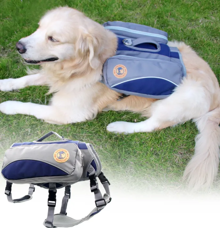 Pet self-packing out portable bag detachable chest back travel bag