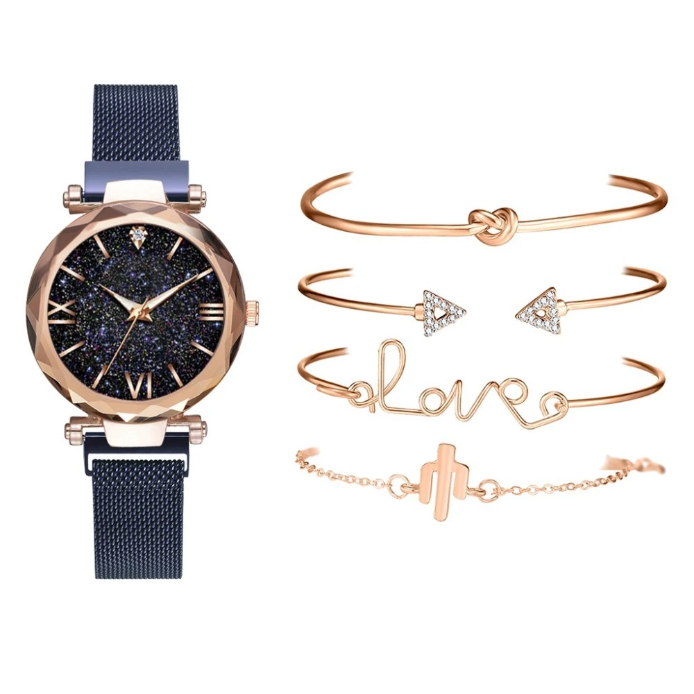 Milan strap magnet buckle quartz watch