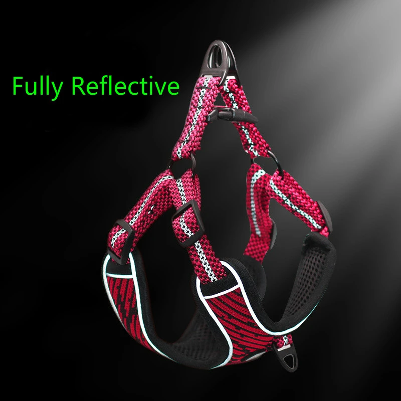 Pet chest strap explosion-proof flush reflective vest