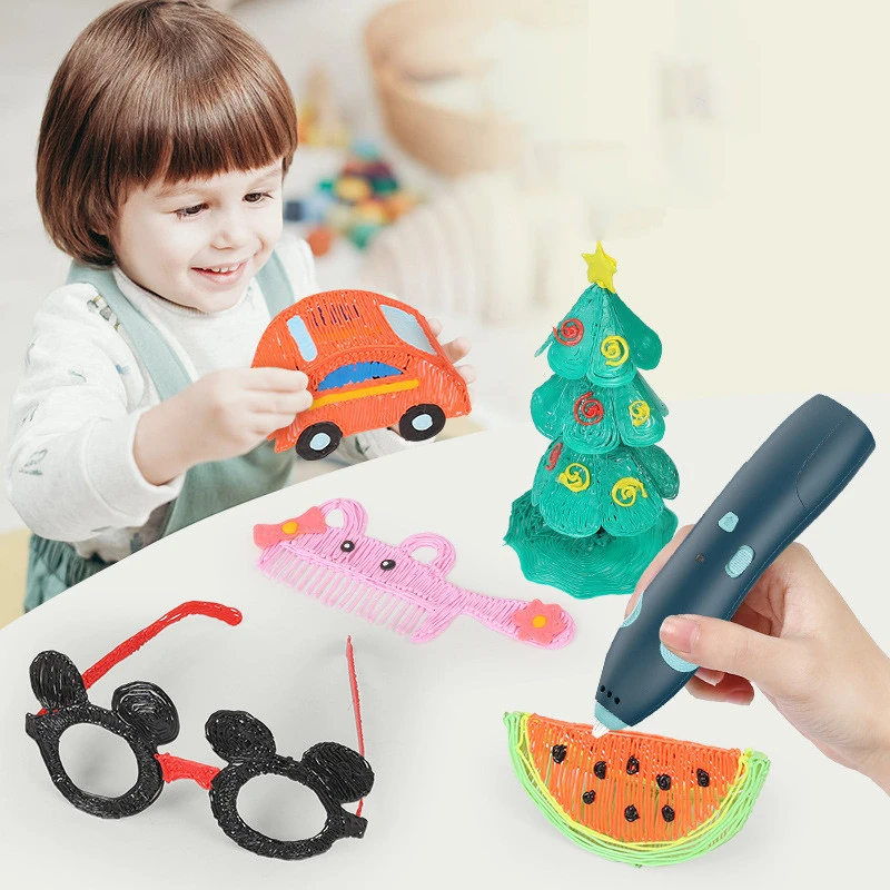 3D Printing Pen With 3 PCL Filament Low Temperature DIY Painting Graffiti Kids Drawing Pen for Children Painting