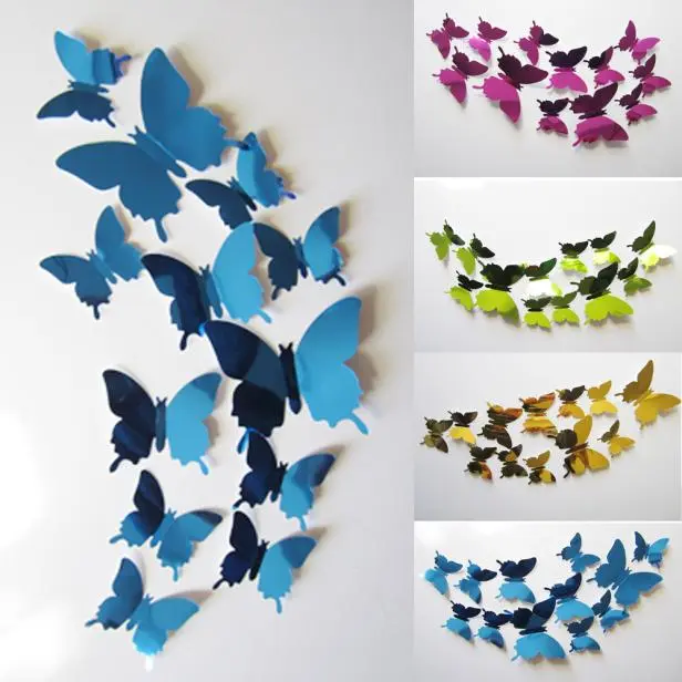 12 stereoscopic mirror butterfly PET mirror 3D Butterfly.