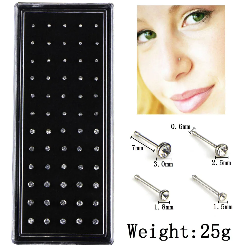 Stainless steel diamond nose nail 60pcs a  set