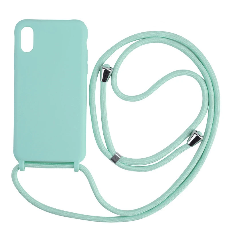 Thick skin feel lanyard phone case