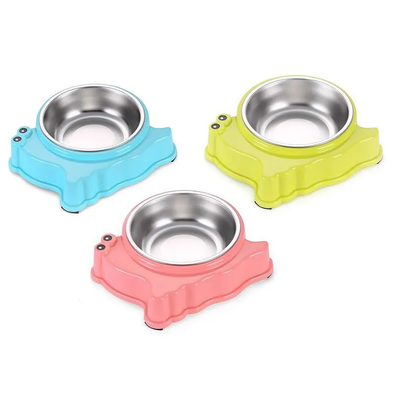 Cartoon snail Shaped Stainless Steel  Pet Bowl