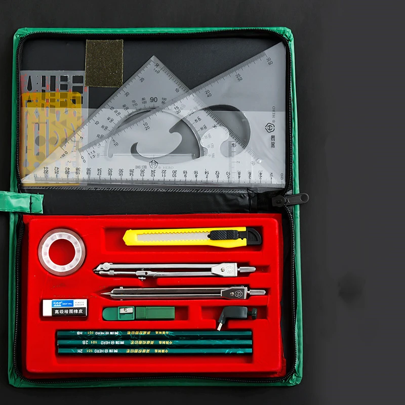 Hero Mechanical Drawing Compass Set Combination Plotter Drawing Tool